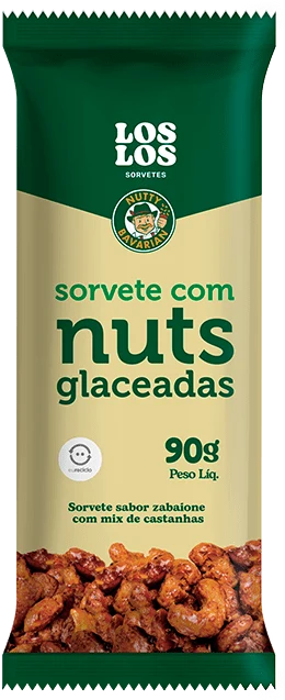 Sorvete com Nuts Glaceadas